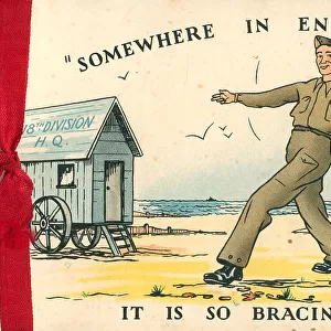 WW2 Christmas Card, Somewhere In England