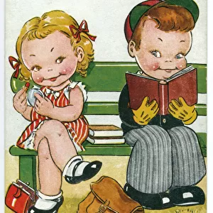 WW2 era - Comic Postcard - Booked