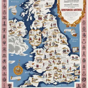 WW2 Poster -- Map of the British Army