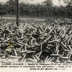 WWI - Battle of Champagne - Spent shell casings