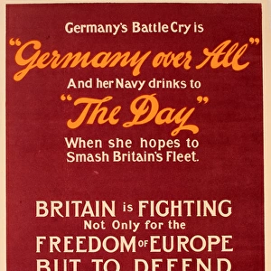 WWI Poster, Germany over All