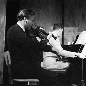 Yehudi Menuhin and Benjamin Britten Rehearsing