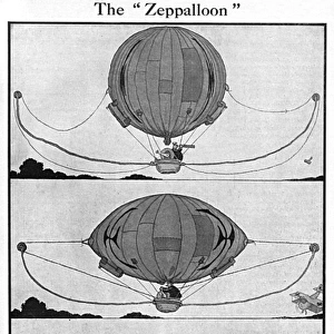 The Zeppalloon by William Heath Robinson, WW1 cartoon
