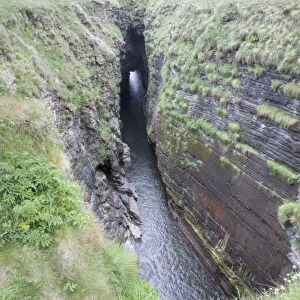 The Gloup a collapsed sea cave - Orkney Mainland LA005288
