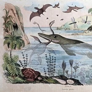 1834 Guerin engraving Extinct animals
