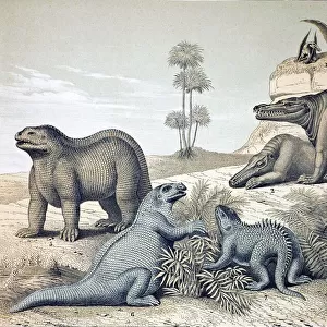 1862 Dinosaurs and Pterosaurs