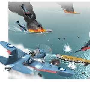 Battle of Midway, World War II, 1942 C017 / 7257
