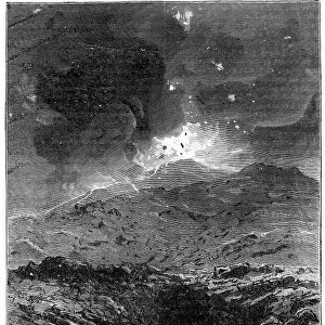 Davy experimenting at Vesuvius, 1819