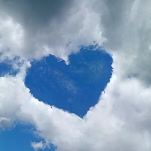 Heart-shaped cloud formation