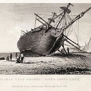 HMS Beagle Ship laid up Darwins Voyage
