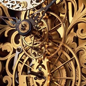 Internal gears within a clock