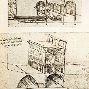 Leonardos plan for canals in a town