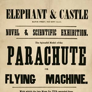 Parachute exhibition poster, 1854 C014 / 0529