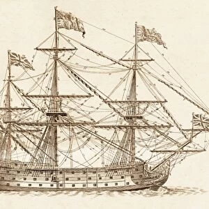 Rigging of a First Rate Ship of War C017 / 3489