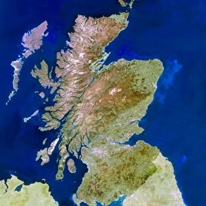 Satellite image of Scotland