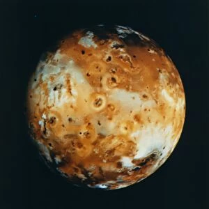 Voyager 1 composite image of Jupiters moon Io