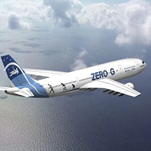 Zero-G Airbus aircraft, artwork