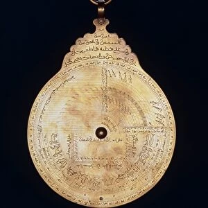 Zodiac on a brass astrolabe from the middle ages