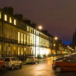 Georgian architecture in Melville Street, with the St. Marys Cathedral in the distance