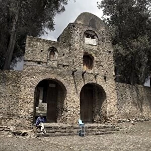 The 13th tower, and entrance gate, of Debre Berhan Selassie Church, Gondar