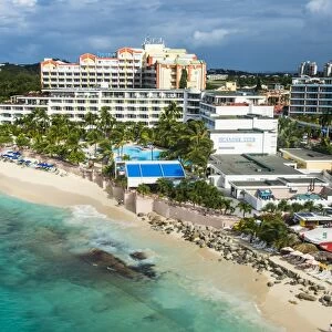 Aerial of Sint Maarten, West Indies, Caribbean, Central America