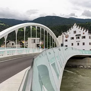 Andreas Hofer bridge over the River Rienz, Brixen, Sudtirol (South Tyrol) (Province of Bolzano), Italy, Europe