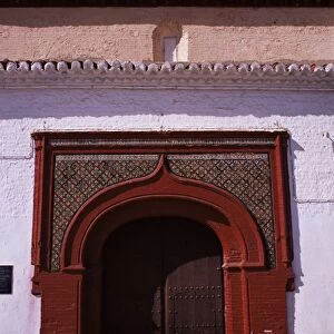 Arched doorway in Mudejar style in the 16th century