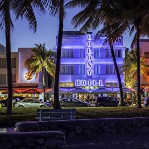 Art deco district, Ocean Drive, South Beach, Miami Beach, Miami, Florida, United States of America