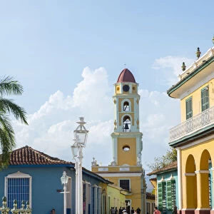 Bell tower of the Convento de San Francisco as seen from the Museo Historico in Trinidad