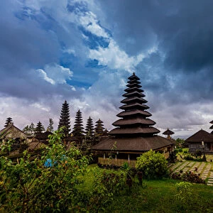 The Besakih Temple, the largest and holiest temple of Hindu religion in Bali, Indonesia