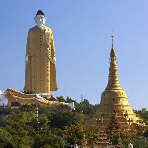 Bodhi Tataung, the worlds tallest standing Buddha at 424 feet, near Monywa, Monywa Region, Myanmar (Burma), Asia