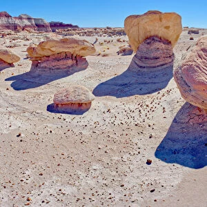 Boulders in Devils Playground called Gnomes of Desolation, Petrified Forest National Park, Arizona, United States of America, North America