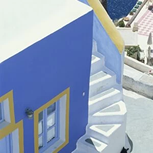 Detail of brightly painted house