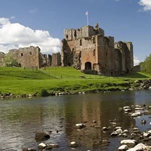 Brougham Castle across the River Eamont, Penrith, Cumbria, England, United Kingdom