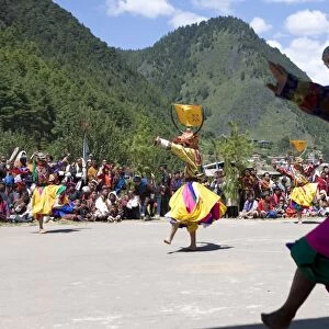 Buddhist festival (Tsechu), Haa Valley, Bhutan, Asia