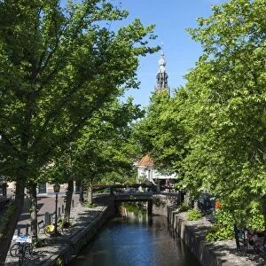 Canal scene in Edam, Holland, Europe