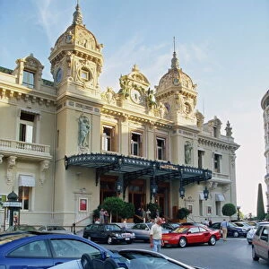 Casino and Ferrari, Monte Carlo, Monaco, Europe