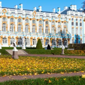 Catherine Palace, Pushkin (Tsarskoye Selo), near St. Petersburg, Russia, Europe