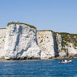 Chalk stacks and cliffs at Old Harry Rocks, between Swanage and Purbeck, Dorset, Jurassic Coast, UNESCO World Heritage Site, England, United Kingdom, Europe