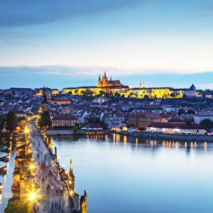 Charles Bridge, Prague Castle and St. Vitus Cathedral, Prague, UNESCO World Heritage Site