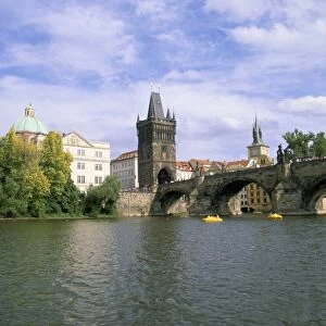 Charles Bridge and the Vltava River, Prague, Czech Republic, Europe
