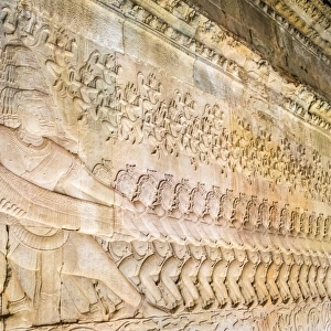 Churning of the Sea of Milk Gallery at Angkor Wat temple, UNESCO World Heritage Site