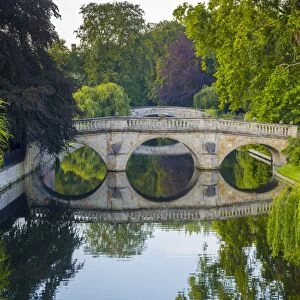 Clare and Kings College Bridges over River Cam, The Backs, Cambridge, Cambridgeshire