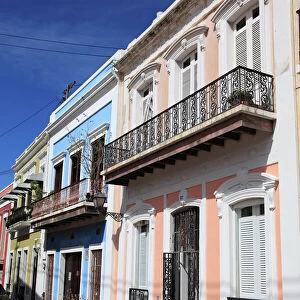 Colonial Architecture, Old San Juan, San Juan, Puerto Rico, West Indies, Caribbean, United States of America, Central America