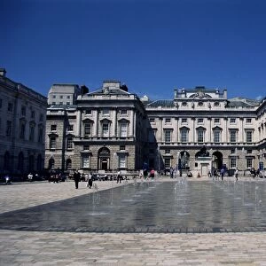 The courtyard, Somerset House, built in 1770, Strand, London, England, United Kingdom