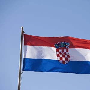Croatian Flag, Dubrovnik, Croatia, Europe
