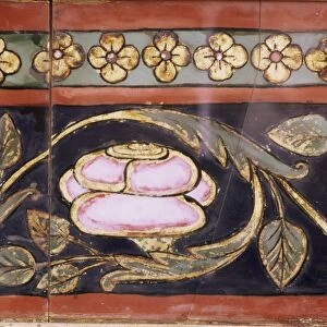 Decorative detail in the Sheesh Mahal (Mirrored Hall)