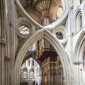 Dedicated to St. Andrew the Apostle, Wells Cathedral, the seat of the Bishop of Bath and Wells