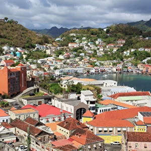 Downtown St. Georges, Grenada, Windward Islands, West Indies, Caribbean, Central America