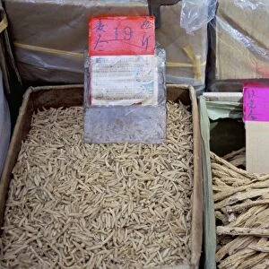 Dried seafood shop, Des Voeux Road, Hong Kong Island, Hong Kong, China, Asia